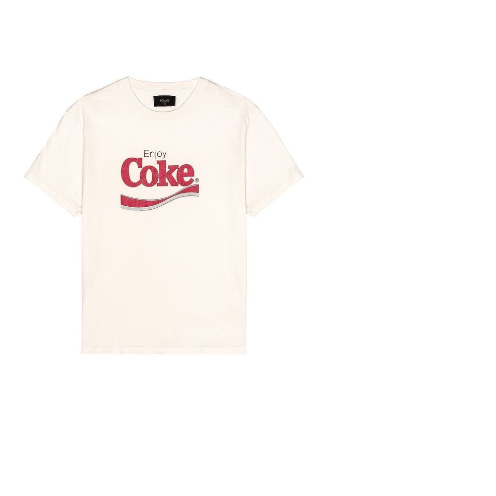 NEW Size S ROLLA'S Enjoy Coca Cola Logo Tee in Vintage White REVOLVE MSRP $59